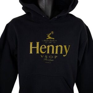 Hennessy VSOP Sweatshirt Hoodie Mens Size Small Black Henny Cognac Liquor